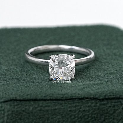 Square Cushion Cut Solitaire Lab Diamond Ring