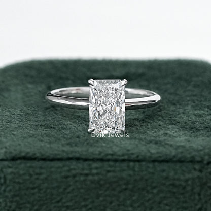 Radiant Cut Diamond Solitaire Engagement Ring