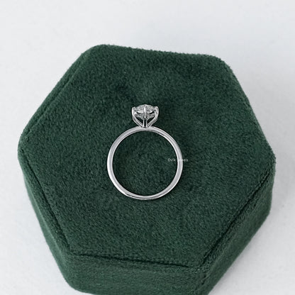 Marquise Cut Lab Diamond Solitaire Engagement Ring