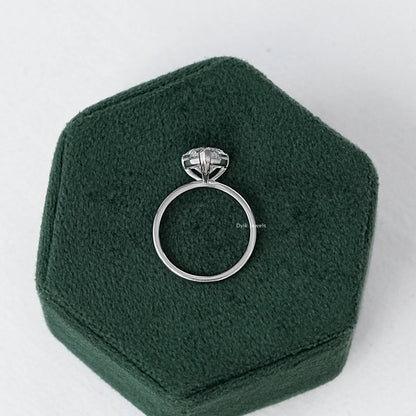 Heart Shape Lab Grown Solitaire Engagement Ring Women