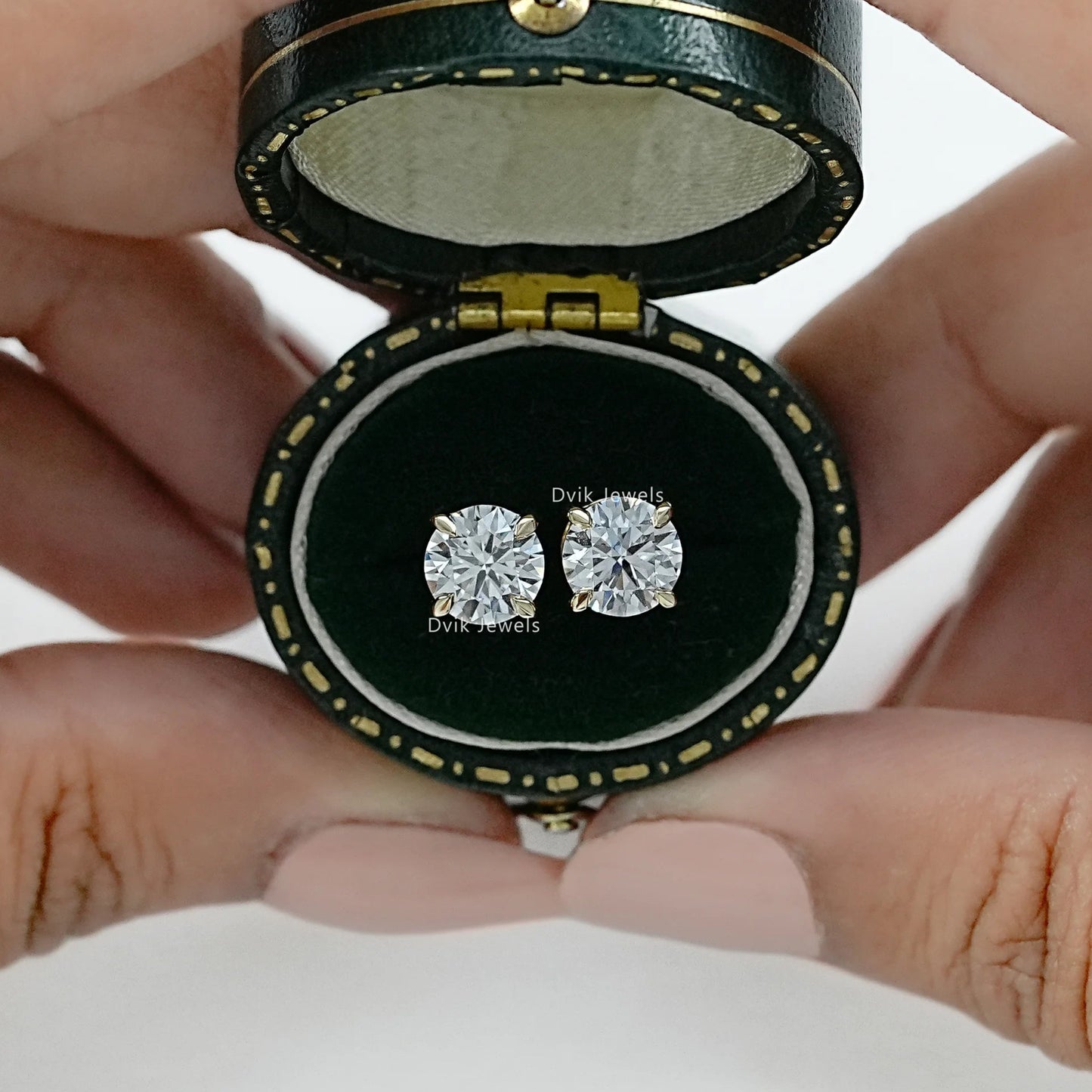 Round Lab Grown Diamond Stud Earrings Earrings