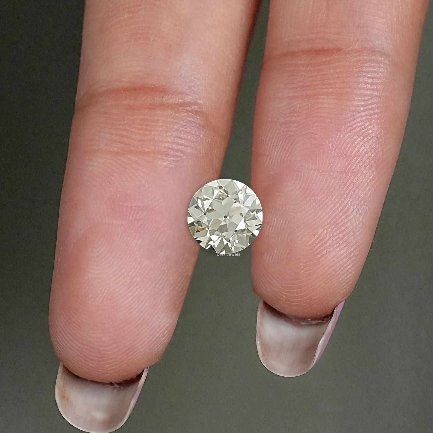 Flower Pattern Old European Round Cut Loose Diamond