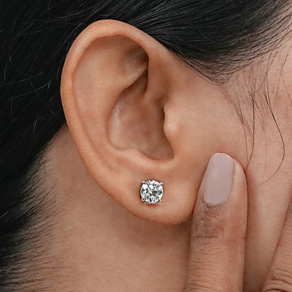 Old European Round Diamond Stud Earring