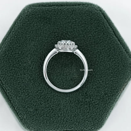 Old European Round Cut Diamond Halo Engagement Ring