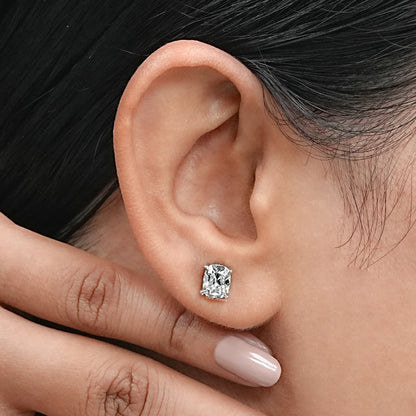 Old Mine Cushion Lab Diamond Stud Earring