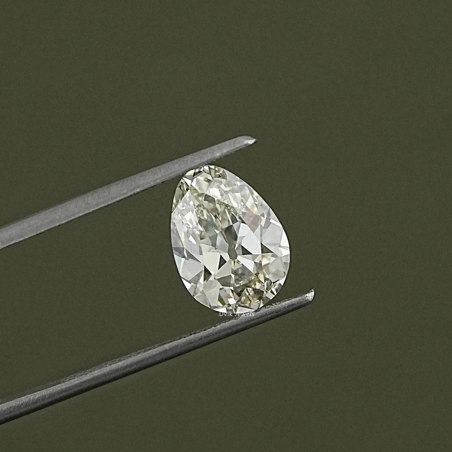 Old Mine Pear Shape Lab Grown Diamond