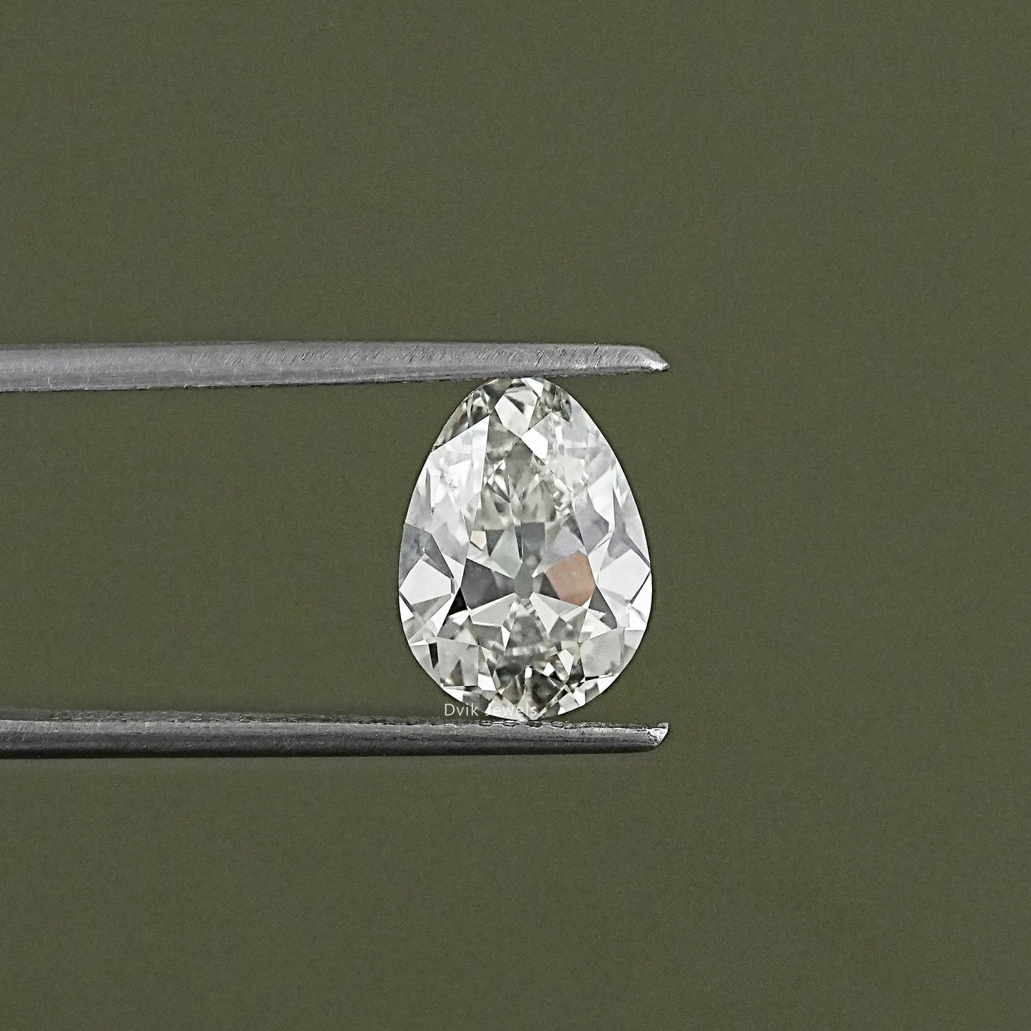 Old Mine Pear Shape Lab Grown Diamond
