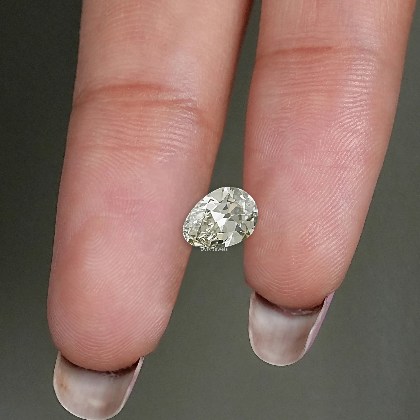 Old Mine Pear Shape Lab Grown Diamond