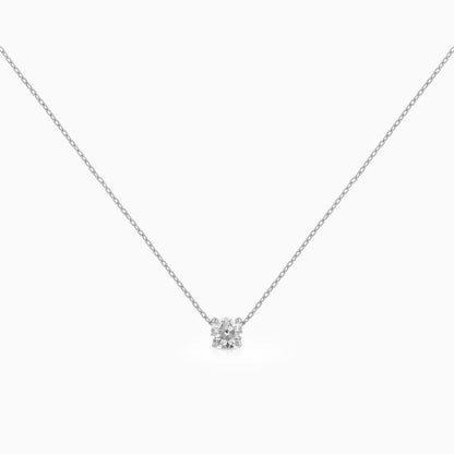 Old European Round Cut Lab Diamond Solitaire Pendant Pendant