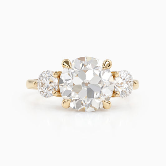 Old European Round Diamond Engagement Ring