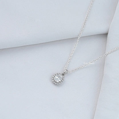 Old Mine Cushion Cut Halo Pendant