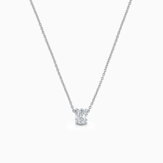 Old Mine Cushion Cut Lab Diamond Solitaire Pendant Pendant