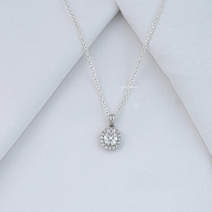 Old Mine Cushion Cut Halo Pendant