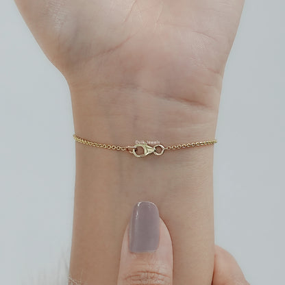 Oval Cut Lab Grown Diamond Solitaire Bracelet