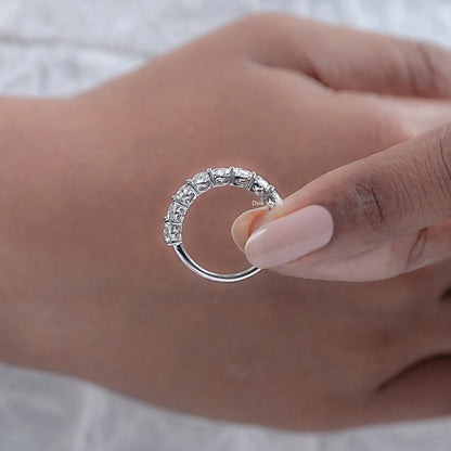 Brilliant Oval Cut Lab Diamond Wedding Band