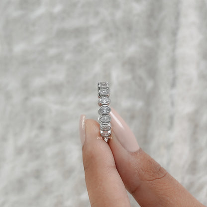 Oval Cut Lab Diamond Eternity Band
