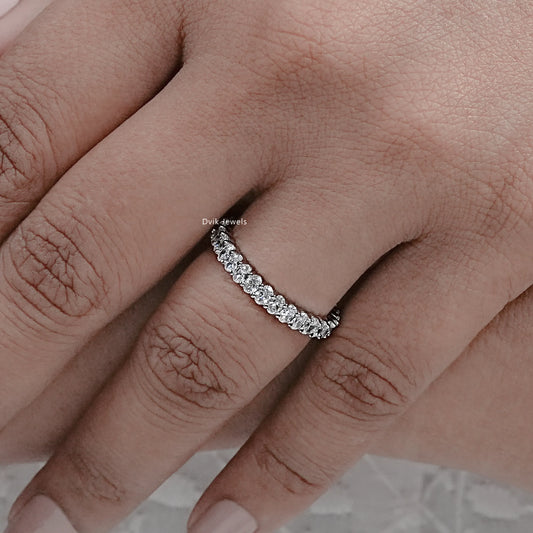 Oval Lab Diamond Full Eternity Wedding Band