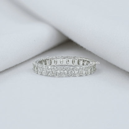 Oval Lab Diamond Full Eternity Wedding Band Band