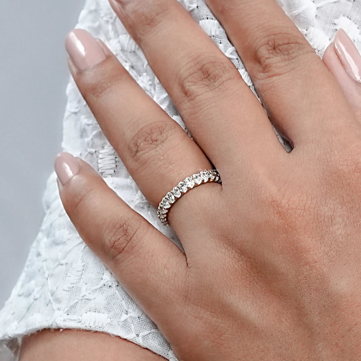 Oval Lab Grown Diamond Eternity Band