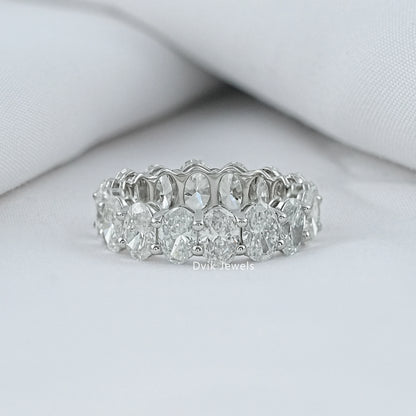 Oval Cut Lab Diamond Eternity Wedding Band Band