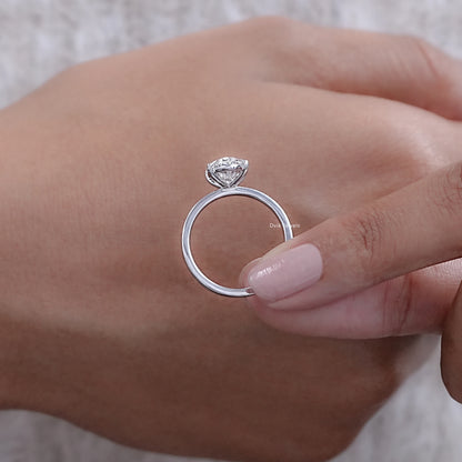2 CT Oval Lab Diamond Solitaire Engagement Ring