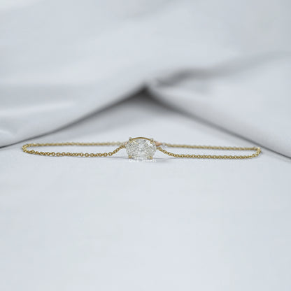 Oval Cut Lab Grown Diamond Solitaire Bracelet