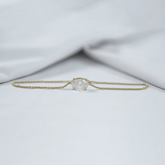Oval Cut Lab Grown Diamond Solitaire Bracelet