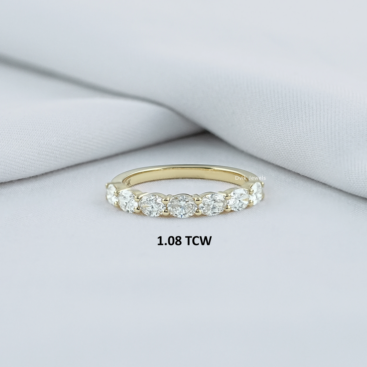 East West Oval Diamond Seven Stone Band