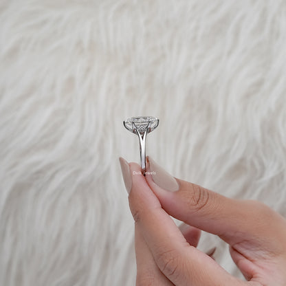 Split Shank Oval Diamond Solitaire Ring