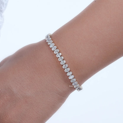 Oval Cut Lab Diamond Tennis Bracelet