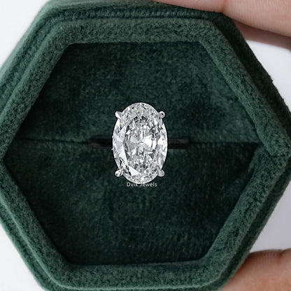 Stunning Oval Cut Diamond Solitaire Ring