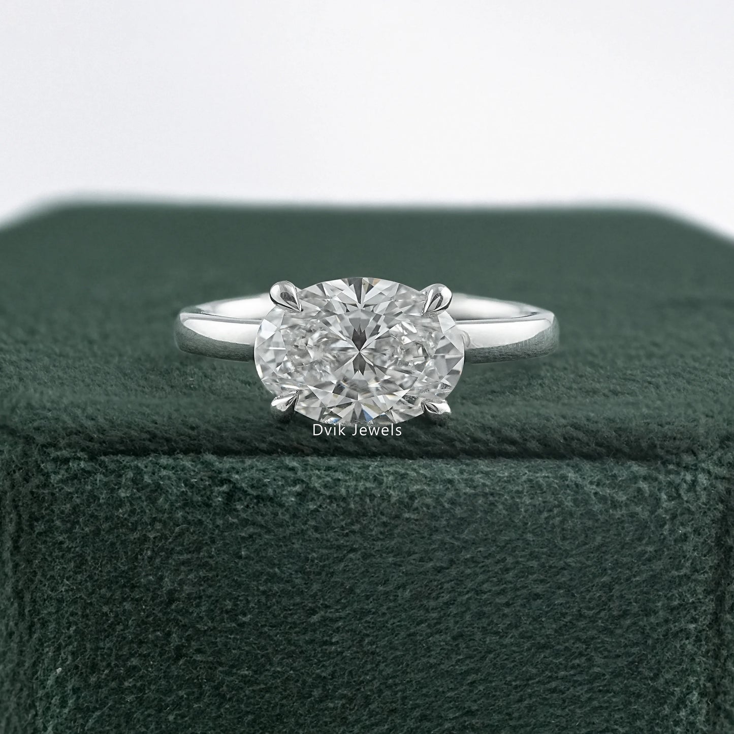 Oval Solitaire Diamond Engagement Ring