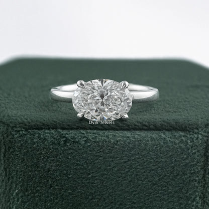 Oval Solitaire Diamond Engagement Ring