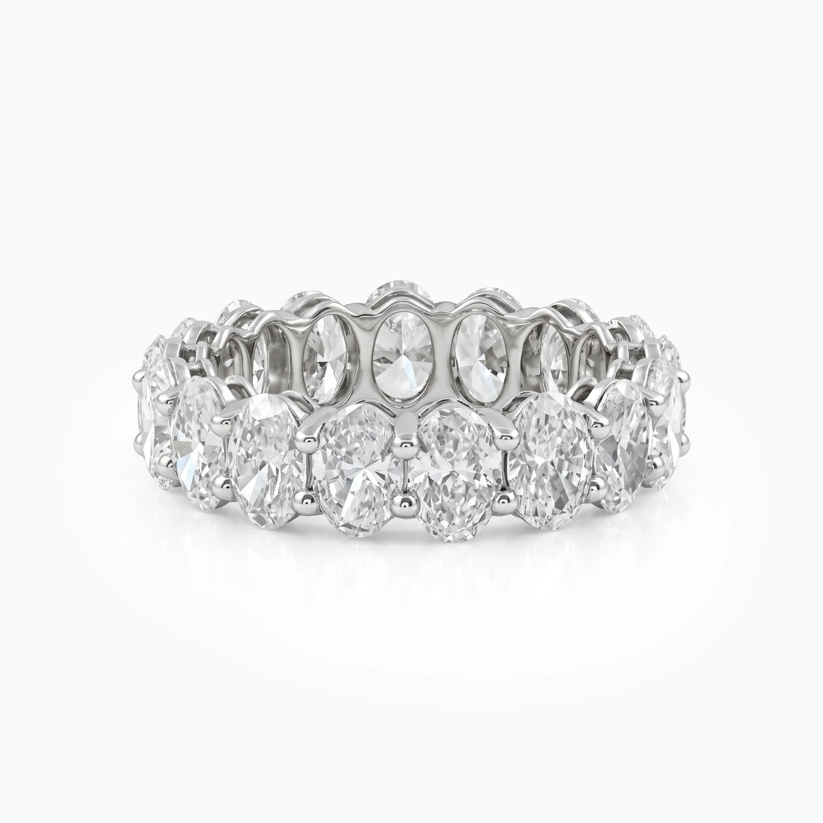 Oval Cut Lab Diamond Eternity Wedding Band Band