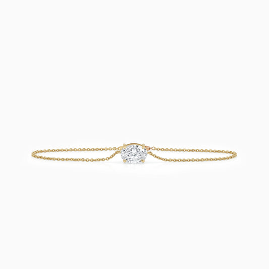 Oval Cut Lab Grown Diamond Solitaire Bracelet Bracelet