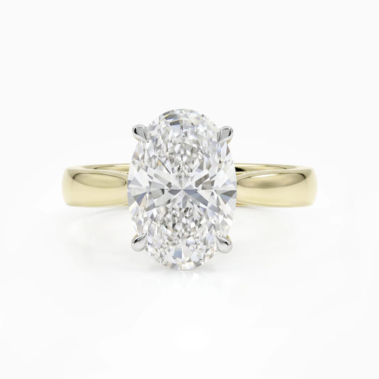 Oval Cut Solitaire Diamond Engagement Ring Ring