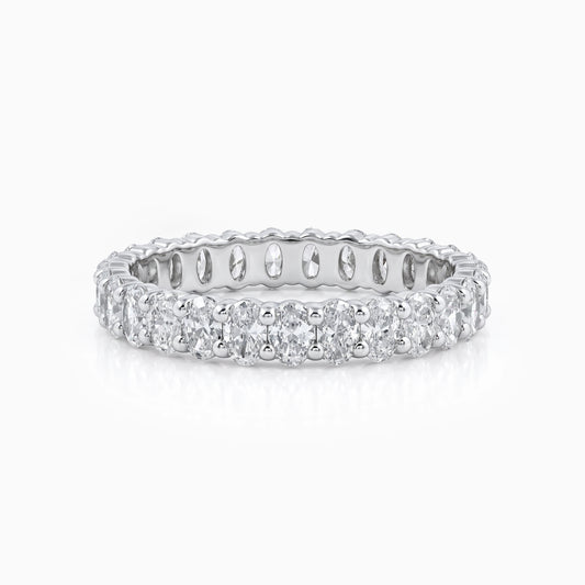 Oval Lab Diamond Full Eternity Wedding Band Band
