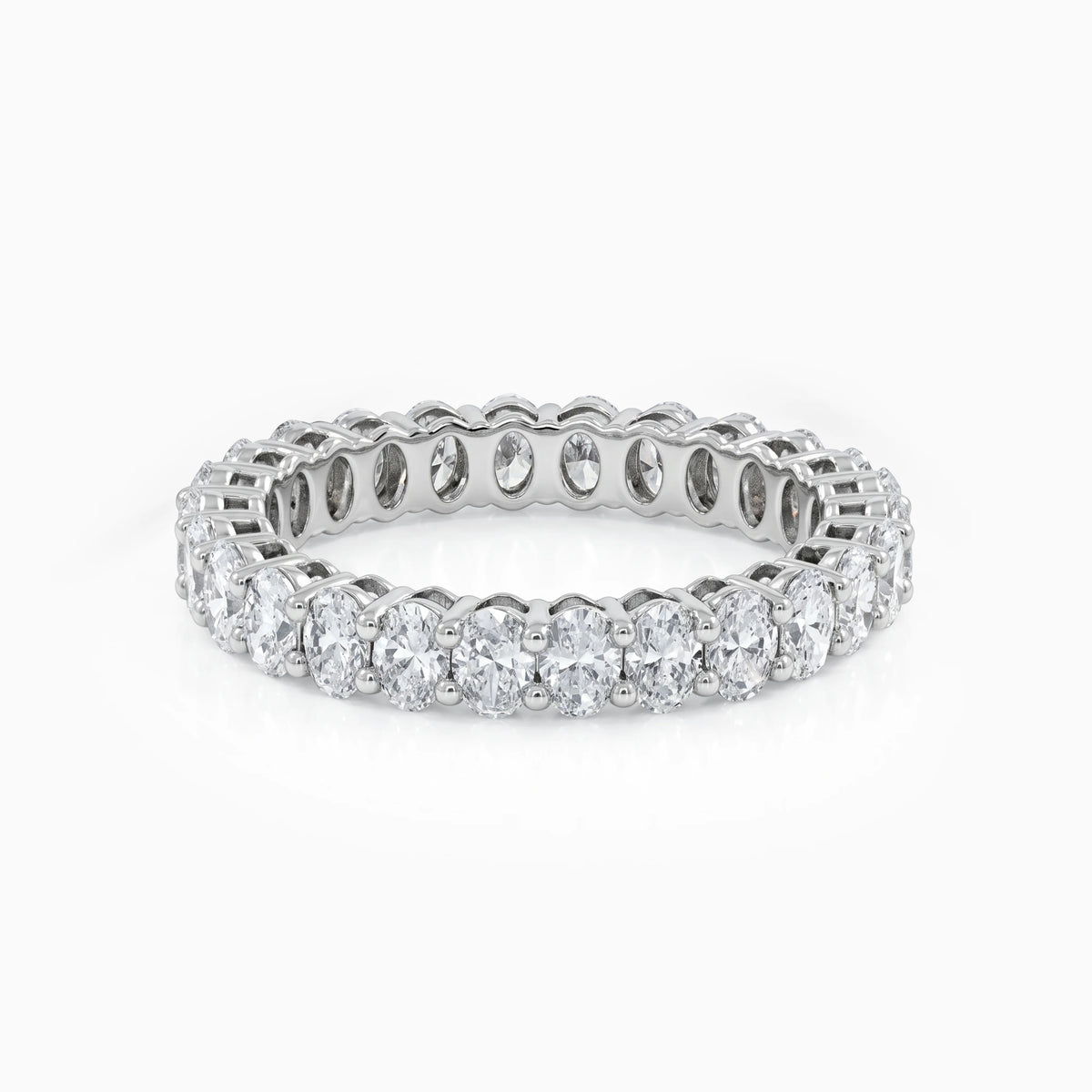 Oval Lab Diamond Eternity Wedding Band