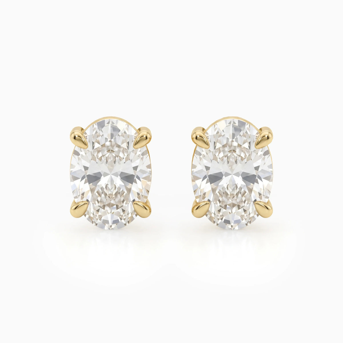 Oval Lab Grown Diamond Stud Earrings Earrings