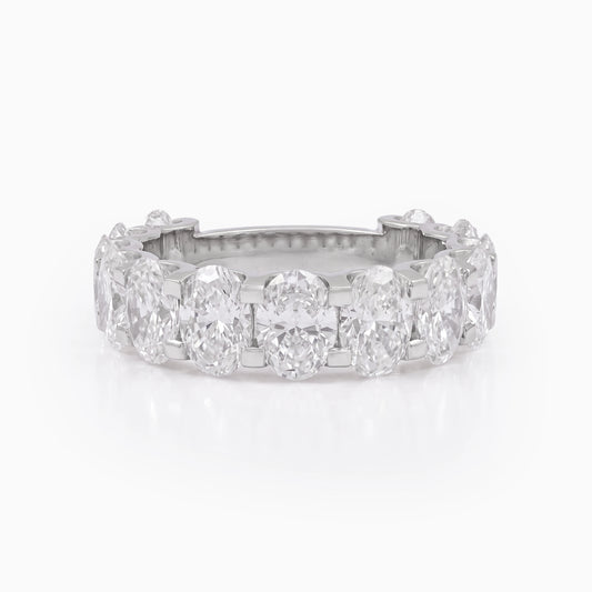 Oval Lab Grown Diamond Eternity Wedding Band