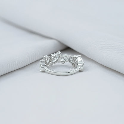Multi Shape Lab Diamond Half Eternity Band