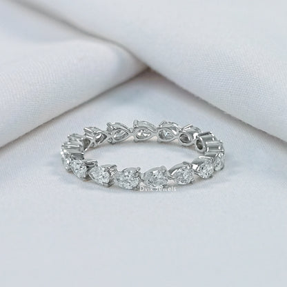 Pear Cut Lab Grown Diamond Eternity Band
