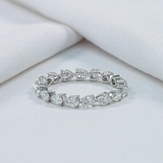 Pear Cut Lab Grown Diamond Eternity Band