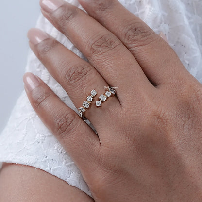 Multi Shape Lab Grown Diamond Bypass Ring