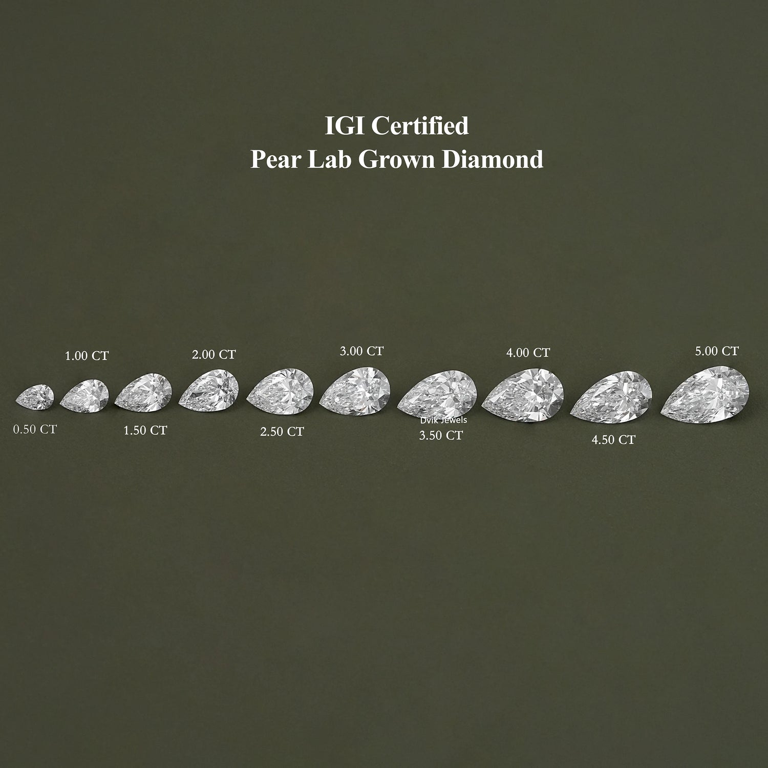 IGI Certified Pear Cut Lab Grown Loose Diamond Loose Diamond