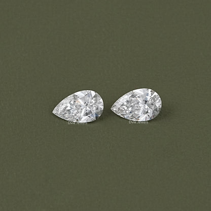 Lab Diamond Pear Cut Matching Pair