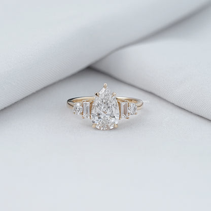 5 Stone Lab Diamond Anniversary Ring