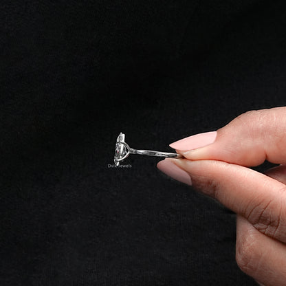 Pear Cut Lab Grown Diamond Solitaire Engagement Ring