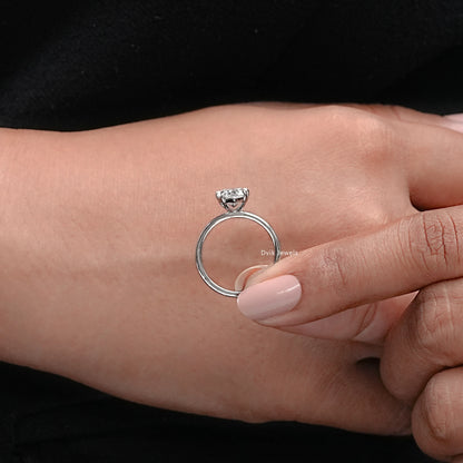 Pear Cut Lab Grown Diamond Solitaire Engagement Ring