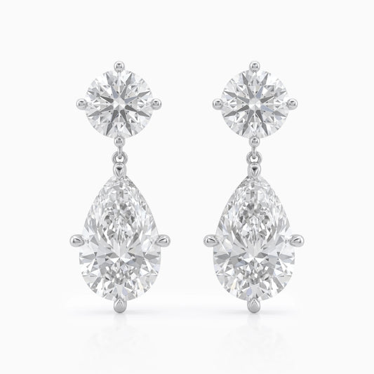 Pear Cut Lab Diamond Dangle Earrings Earrings